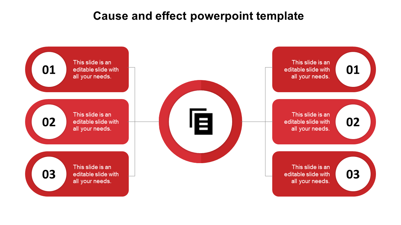 Free - Amazing Cause And Effect PowerPoint Template With Six Nodes